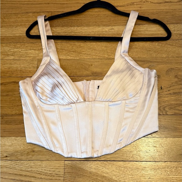 Zara Satin Effect Corset Top - Picture 2 of 4